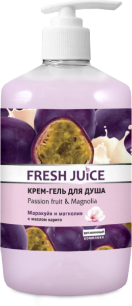 Крем-гель для душу Fresh Juice Passion fruit & Magnolia, 750 мл - Pampik