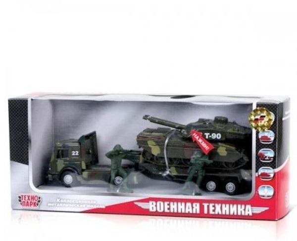Игровой набор Технопарк Военная техника: тягач с танком, со световыми и звуковыми эффектами - Pampik - 3