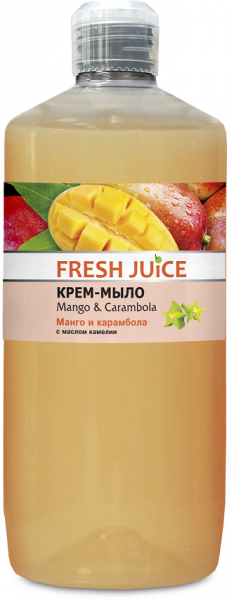 Крем-мыло Fresh Juice Mango & Carambola, 1 л - Pampik