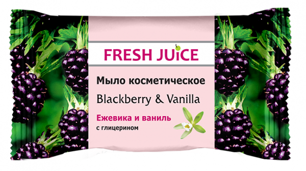 Мыло косметическое Fresh Juice Blackberry & Vanilla, 75 г - Pampik