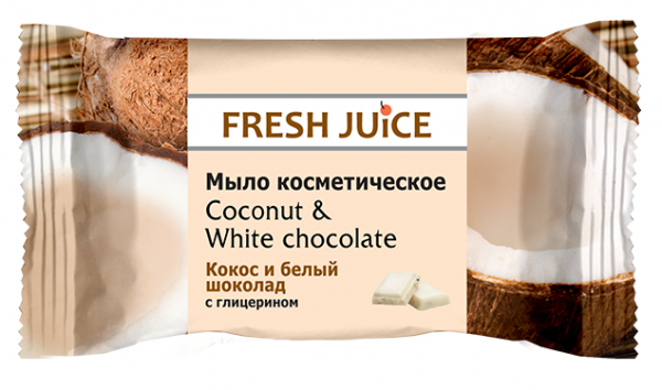 Мыло косметическое Fresh Juice Coconut & White Chocolate, 75 г - Pampik