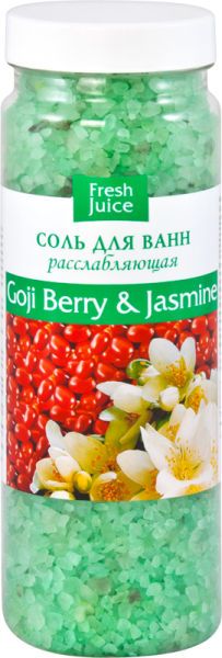 Сіль для ванн Fresh Juice Goji Berry & Jasmine, 700 г - Pampik