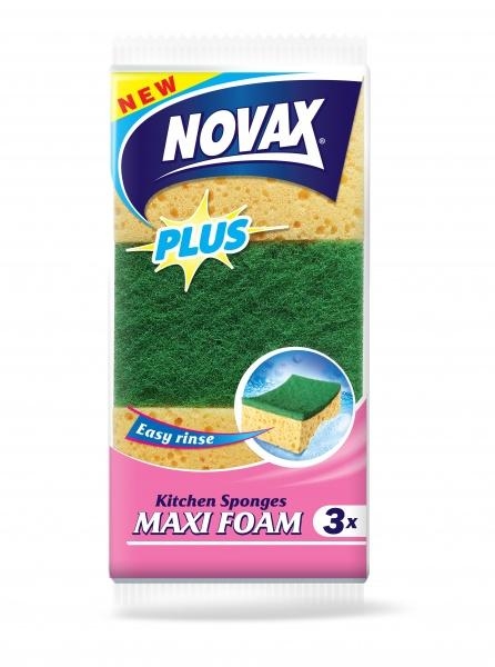 Губки кухонные Novax Plus Maxi Foam, 3 шт.