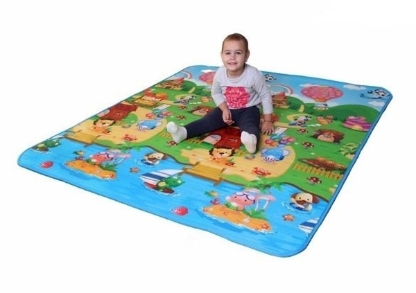 Детский двусторонний коврик Limpopo Солнечный день и Цветные циферки, 120х180 см (LP003-120) - Pampik - 4