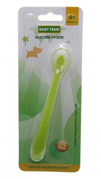 Ложечка силиконовая Baby Team, зеленый (6107) - Pampik - 2