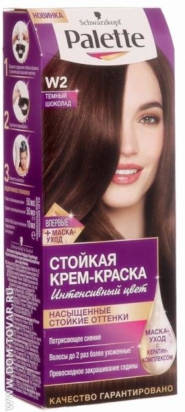 Краска для волос Palette W2 Темный шоколад, 110 мл - Pampik - 3