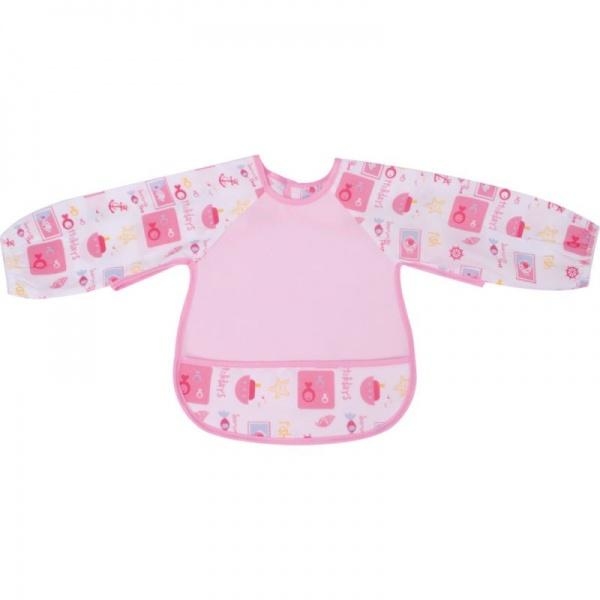 Фартук-передник Sevi bebe с рукавами, розовый (54) - Pampik