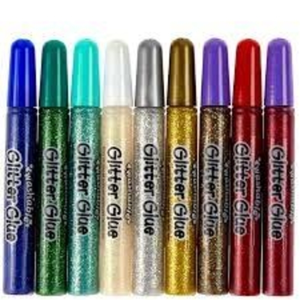 Рідкий клей з блискітками Crayola, 9 кольорів (69-3527) - Pampik