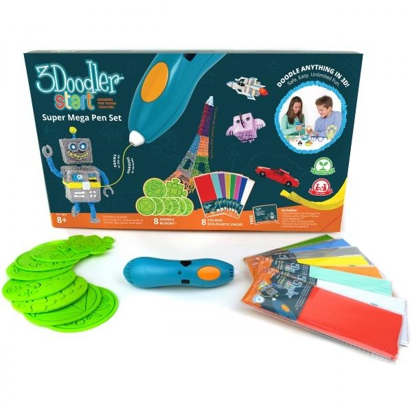 Набір 3D-ручка 3Doodler Start для дитячої творчості Мегакреатив + ​​192 стрижня + 8 шаблонів (3DS-MEGA-E-R) - Pampik - 6