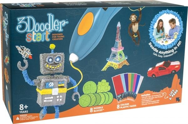 Набір 3D-ручка 3Doodler Start для дитячої творчості Мегакреатив + ​​192 стрижня + 8 шаблонів (3DS-MEGA-E-R) - Pampik
