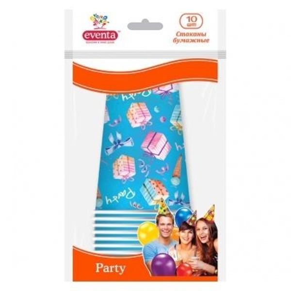 Склянки паперові Eventa Мікс з малюнками, в асортименті, 300 мл, 10 шт. - Pampik - 3