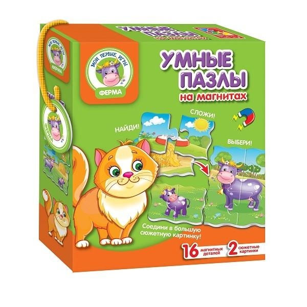 Магнітна гра Vladi Toys Розумні пазли Ферма (рос.) (VT1504-33) - Pampik - 3