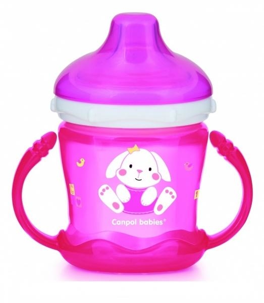 Чашка-непроливайка Canpol Babies Sweet fun, 180 мл, рожевий (57/300) - Pampik