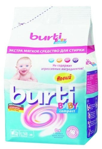 Бесфосфатный стиральный порошок Burti Baby Compact для детского белья, 0,9 кг