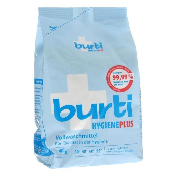 Стиральный порошок гигиенический Burti Hygiene Plus, для белых и цветных тканей, 1,1кг