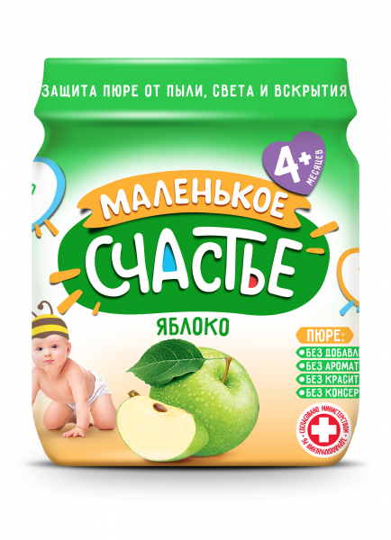 

Пюре Маленькое счастье Яблоко, 90 г