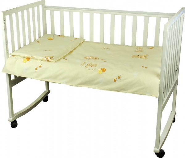 Комплект постільної білизни Руно Немовля (932.02_ (Бежевий) ведмедик з кулькою) - Pampik