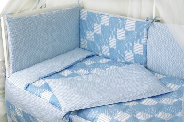 Комплект постельного белья Руно Клетка, голубой (977Клітинка_блакитний) - Pampik - 2