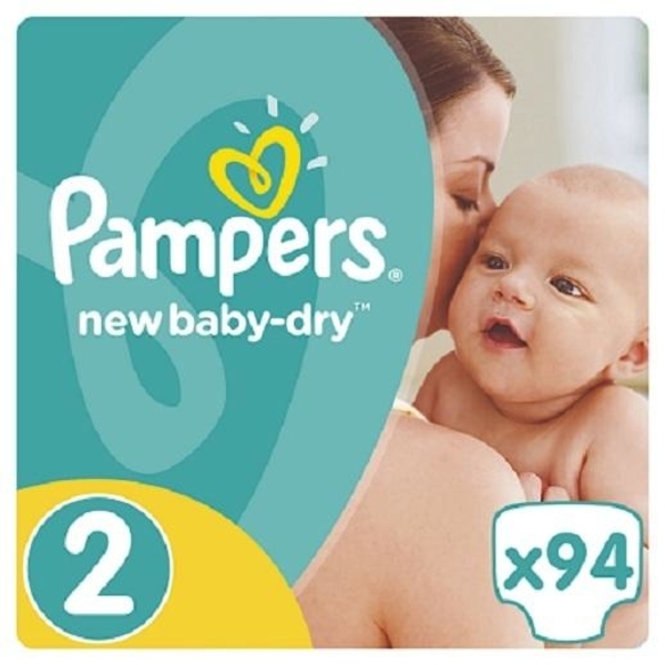 Підгузки Pampers New Baby-Dry 2 (3-6 кг), 94 шт. - Pampik