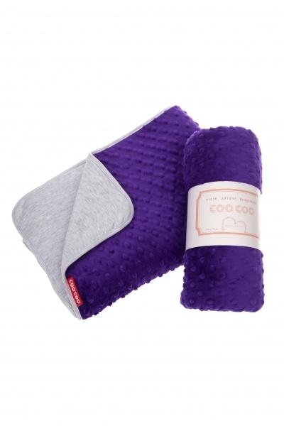 Покривало дитяче тепле Coo Coo, 75х100 см, фіолетовий (Соо14) - Pampik