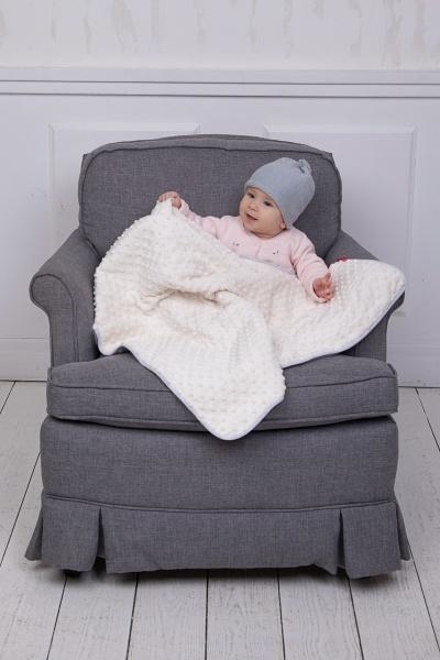 Покривало дитяче тепле Coo Coo, 75х100 см, молочний (Соо16) - Pampik - 3
