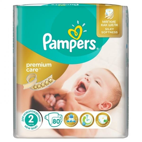 Підгузки Pampers Premium Care New Baby 2 (3-6 кг), 80 шт. - Pampik - 2