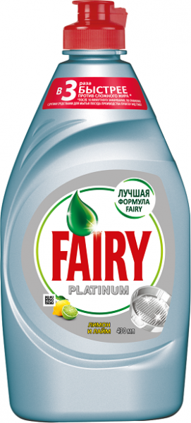 

Средство для мытья посуды Fairy Platinum Лимон и лайм 430 мл