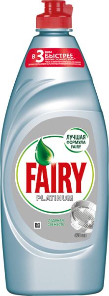 

Средство для мытья посуды Fairy Platinum Ледяная свежесть 650 мл