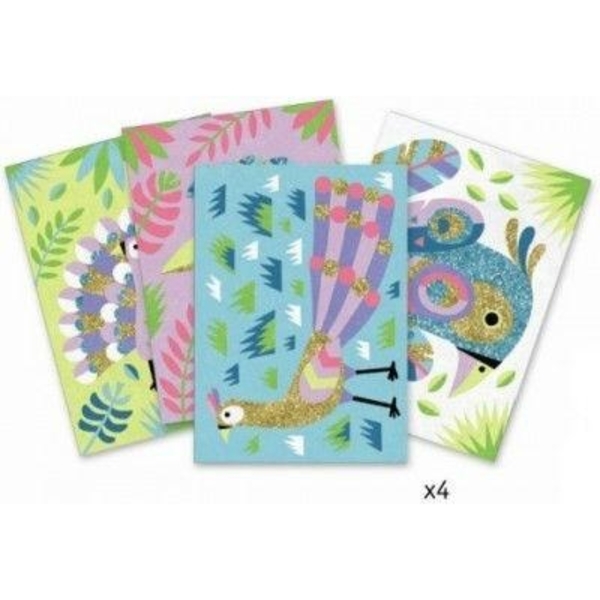 Набор для рисования цветным песком Djeco Ослепительные птицы (DJ08663) - Pampik - 2