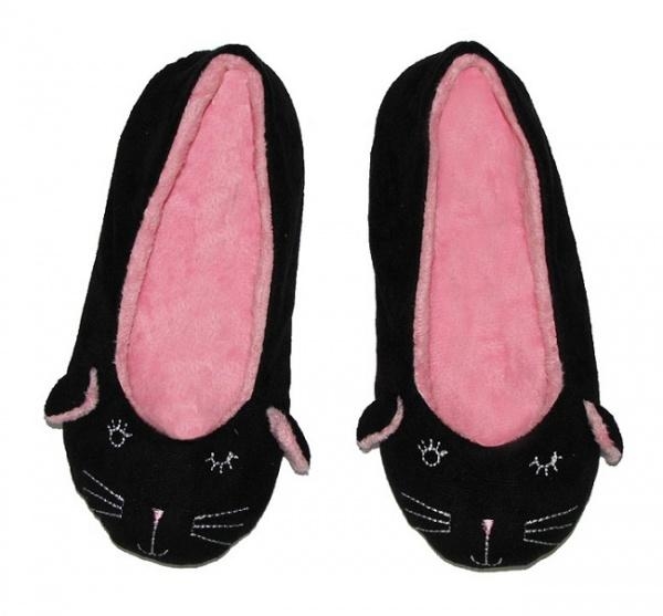 Капці-балетки YO! Котик, р.28-29, чорний (BL-18/28-29) - Pampik