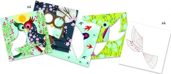 Художественный комплект Djeco декорирование гофрированной бумагой Птицы (DJ09443) - Pampik - 2