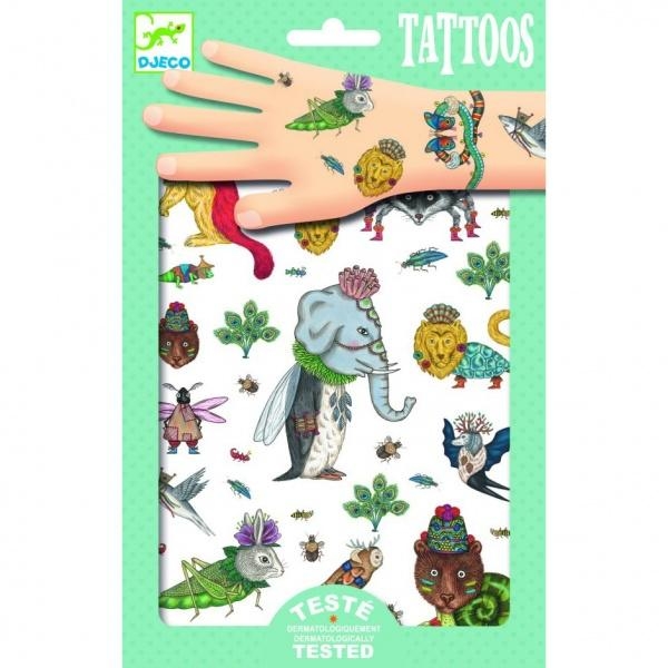 Набор наклеек на тело с металлическим блеском Djeco Странные существа (DJ09580) - Pampik