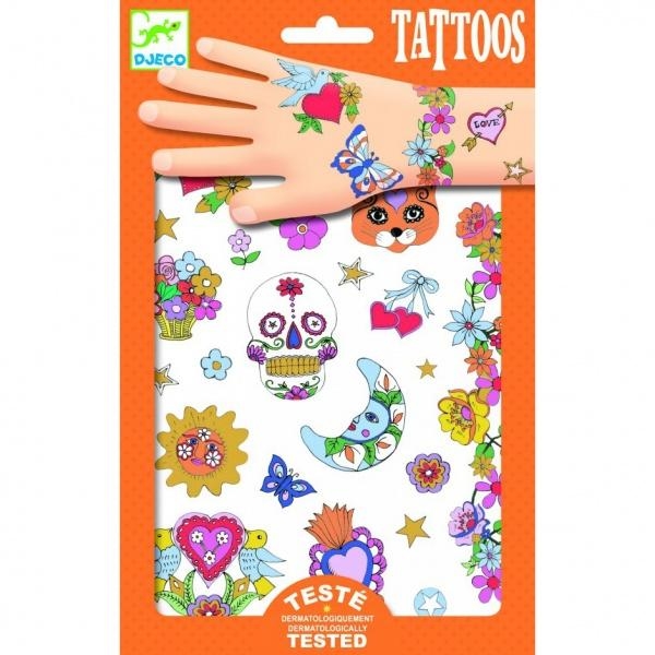 Набір наклейок на тіло з блискітками Djeco Мексиканська фієста (DJ09578) - Pampik