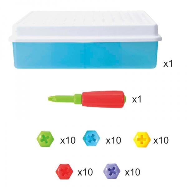 Конструктор Miniland Мозаїка, 180 деталей (95020) - Pampik - 3