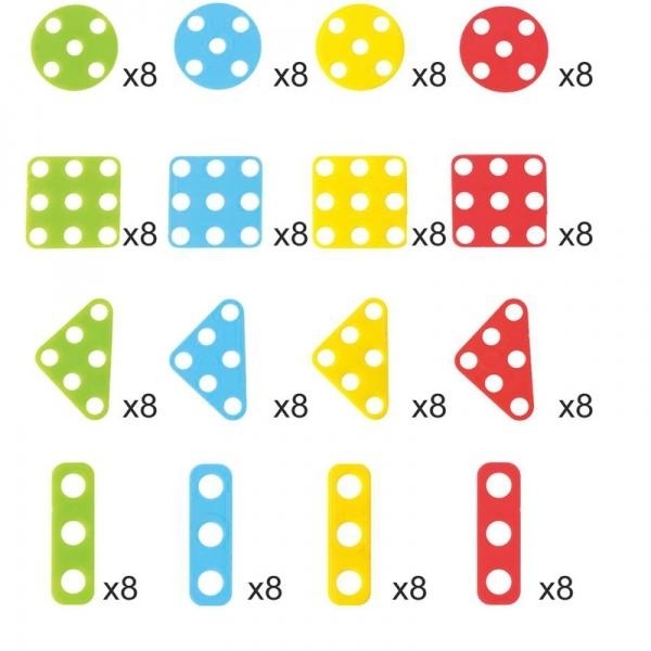 Конструктор Miniland Мозаїка, 180 деталей (95020) - Pampik - 4