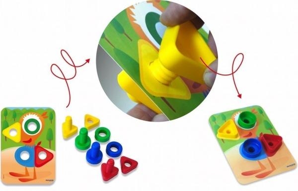 Конструктор Miniland Набір болтів і гайок, 48 деталей (45303) - Pampik - 4