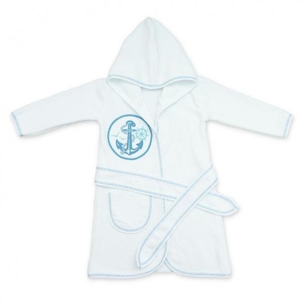 Халат BetiS Якір, махра, р.104, білий (27077489) - Pampik