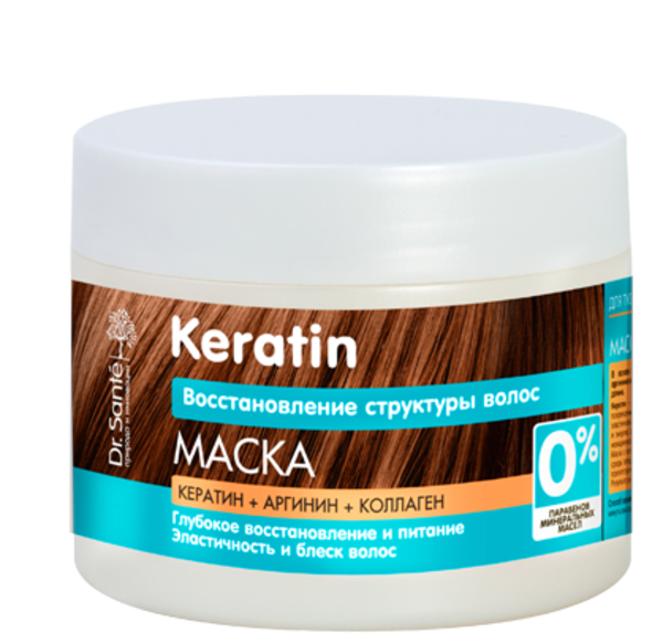 Маска для волосся Dr.Sante Keratin, 300 мл - Pampik