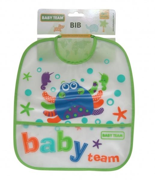 Нагрудник вологонепроникний Baby Team, Восьминіжка (6503) - Pampik