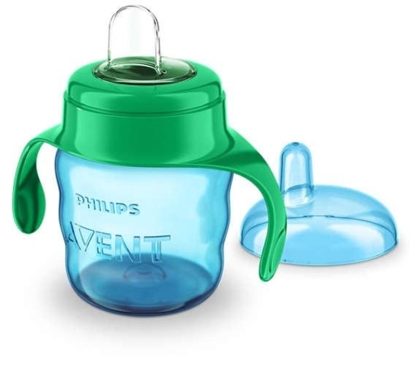 Чашка з м'яким носиком і ручками Philips Avent 6+, зелений, 200 мл (SCF551/00) - Pampik - 2