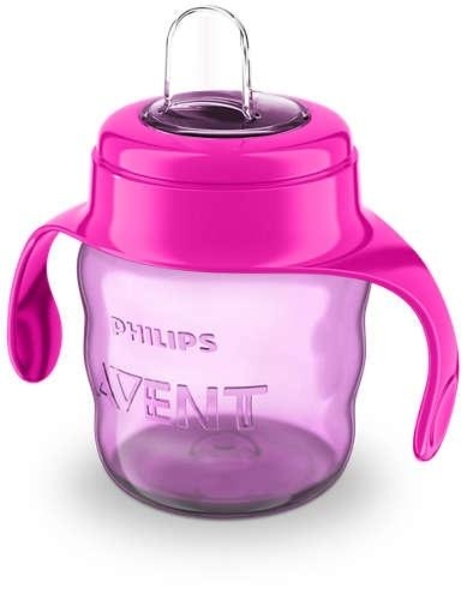 Чашка з м'яким носиком і ручками Philips Avent SCF551/00, від 6 місяців, червоний, 200 мл (SCF551/00) - Pampik