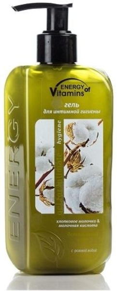 Гель для інтимної гігієни Energy of Vitamins Бавовняне молочко і молочна кислота, 260 мл - Pampik