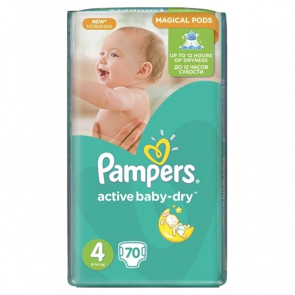 Підгузки Pampers Active Baby-Dry 4 (8-14 кг), 70 шт. - Pampik - 2