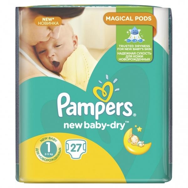 Підгузки Pampers New Baby-Dry Newborn 1 (2-5 кг), 27 шт. - Pampik - 2