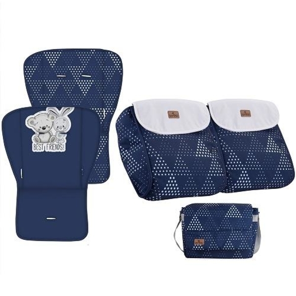 Прогулянкова коляска Lorelli (Bertoni) Twin Friends, темно-синій - Pampik - 2