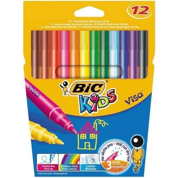 

Фломастеры BIC Kids Visa, 12 шт. (888695