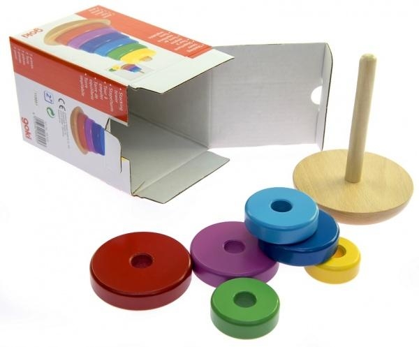 Пирамидка Goki Башня-неваляшка (58925) - Pampik - 3