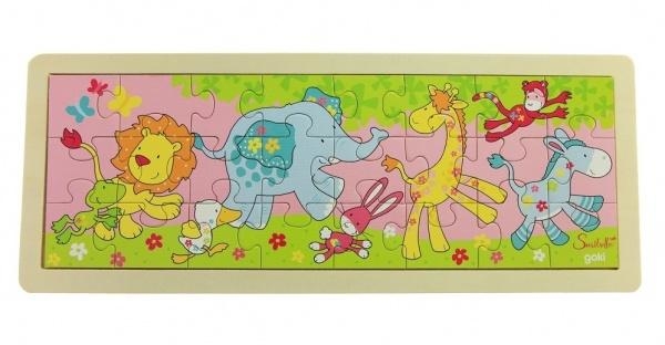 Пазл деревянный Goki Африка, 24 детали (57507) - Pampik - 5