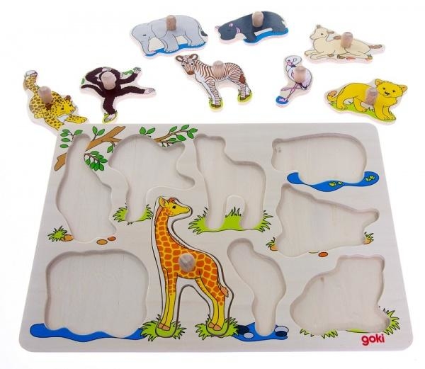 Пазл дерев'яний Goki Африканські тварини (57829) - Pampik - 4