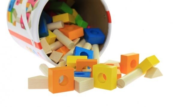 Конструктор деревянный Goki Строительные блоки, 88 деталей (58589) - Pampik - 3